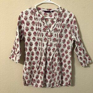Srishti Blouse Floral Tunic Top Cottagecore Shirt